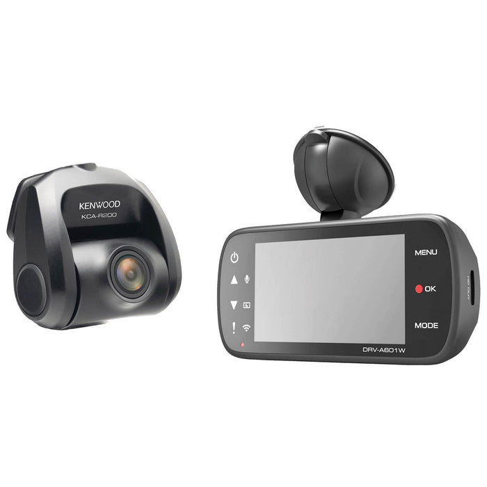Kenwood DRV-A601WDP 4K Ultra HD Dual Dash Cam with 3.0" LCD Display w/ Wi-Fi  GPS