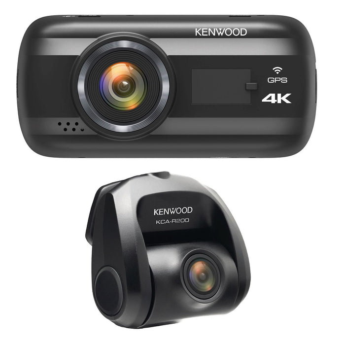 Kenwood DRV-A601WDP 4K Ultra HD Dual Dash Cam with 3.0" LCD Display w/ Wi-Fi  GPS