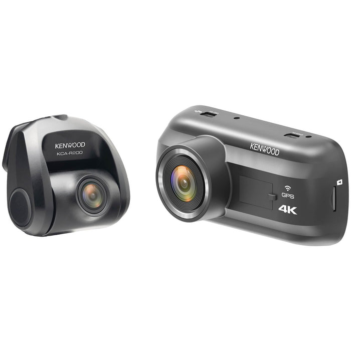 Kenwood DRV-A601WDP 4K Ultra HD Dual Dash Cam with 3.0" LCD Display w/ Wi-Fi  GPS