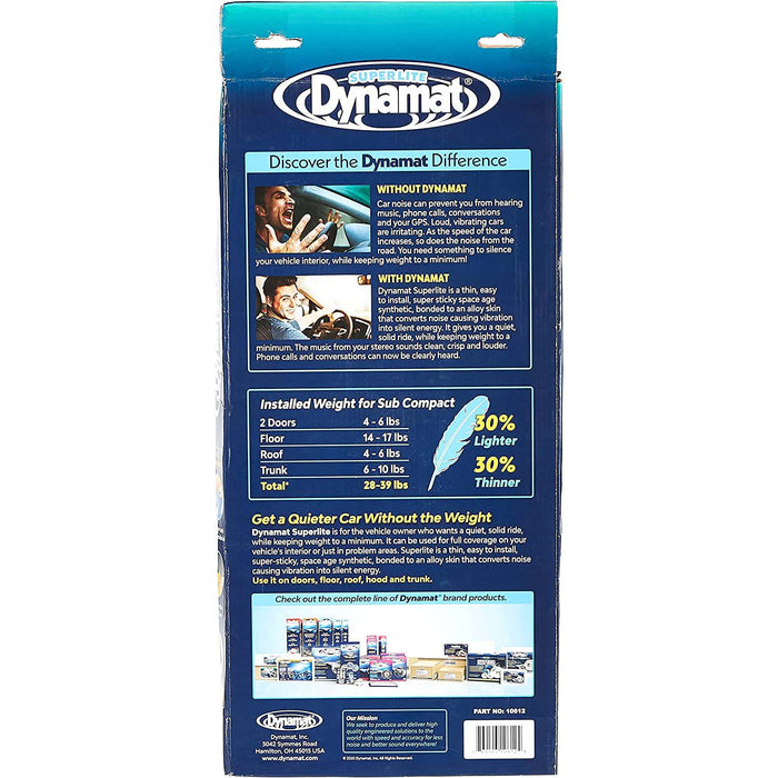 Dynamat	10612 18" x 32" Self-Adhesive Sound Deadener with Superlite (Set of 3)