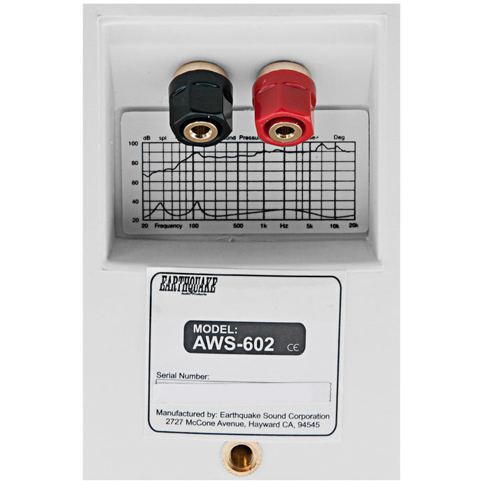Earthquake Sound AWS-602W All-Weather Indoor Outdoor Speaker Matte White - Pair
