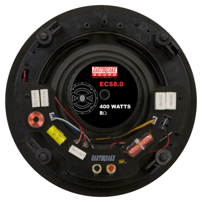 Earthquake Sound ECS8.0 8″ 400 Watts Max 8 Ohm Edgeless Ceiling Speaker (Pair)