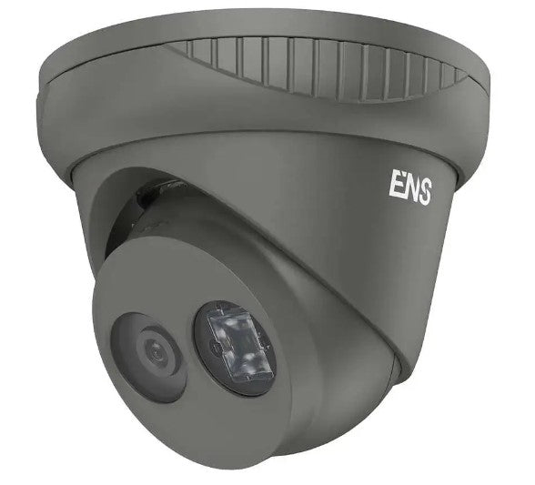 4MP 2.8mm Fixed Lens Network Outdoor Turret IP Dome Wired Security Camera Gray