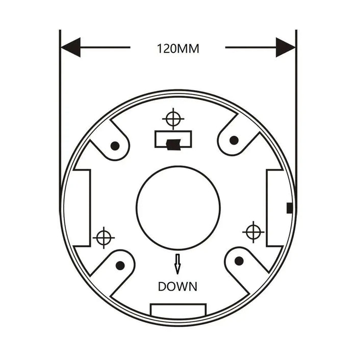 Universal Aluminum Security Camera Junction Box for 95-120mm Diameter