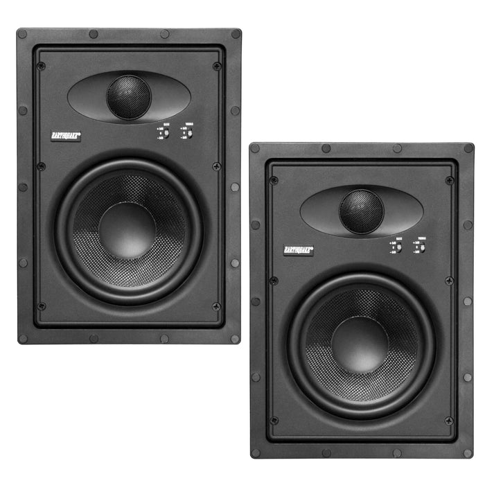 Earthquake Sound EWS600 6.5 inch 350 Watts Max 8 Ohm Edgeless In-Wall Speaker (Pair)