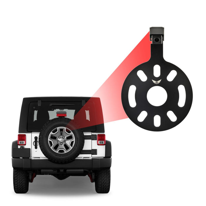 Spare Tire Mount Camera Wide Rearview Angle For Jeep Wrangler 2007-2018