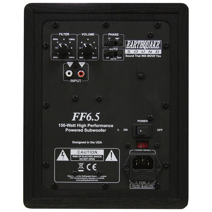 Earthquake Sound FF65 6.5 inch 400 Watts Class A/B Subwoofer Power Amplifier (Each)