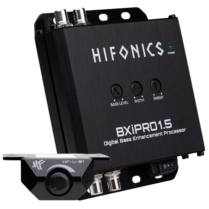 Hifonics BXIPRO1.5 Digital Bass Enhancer Processor with Dash Mount Remote Control