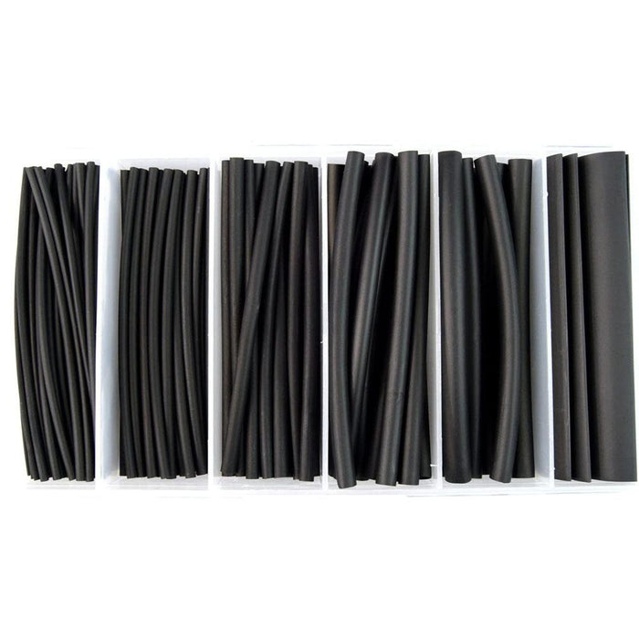 The Install Bay IBHST160B Heat Shrink Tubing Kit 160 Pc 4in 2:1 Assorted Black