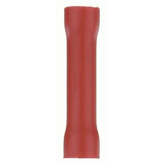 The Install Bay RVBC825 Red Vinyl Butt Connector 8 Gauge - Package of 25