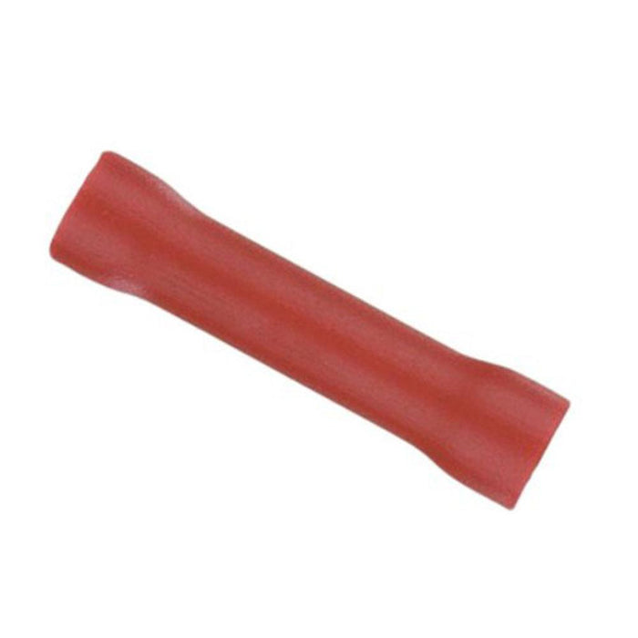 The Install Bay RVBC825 Red Vinyl Butt Connector 8 Gauge - Package of 25