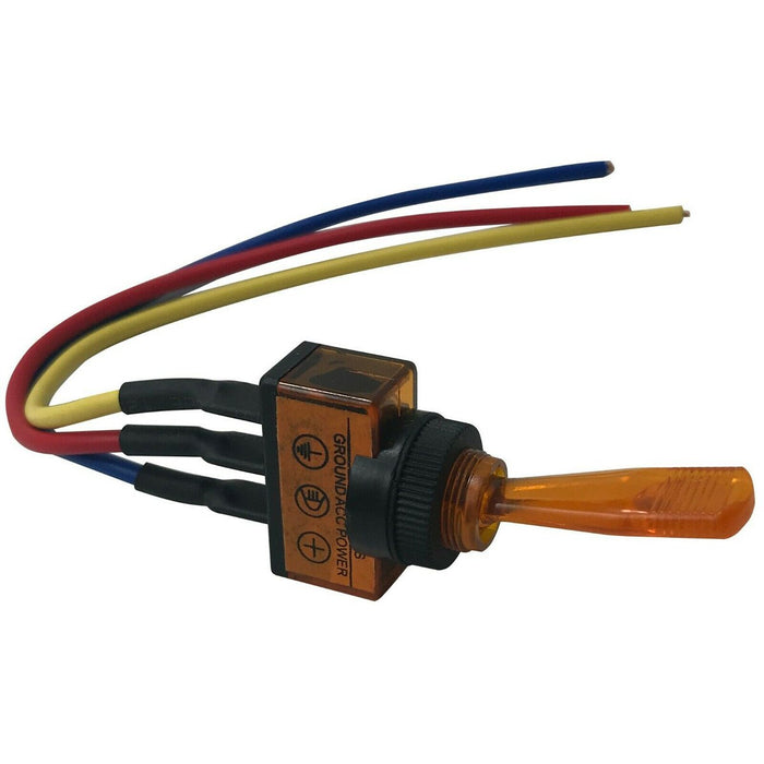 The Install Bay IBITSA Universal Pre Wired Toggle Amber Switch Package of 5