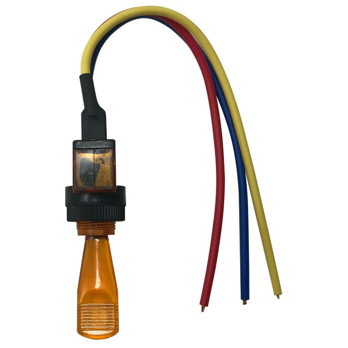 The Install Bay IBITSA Universal Pre Wired Toggle Amber Switch Package of 5
