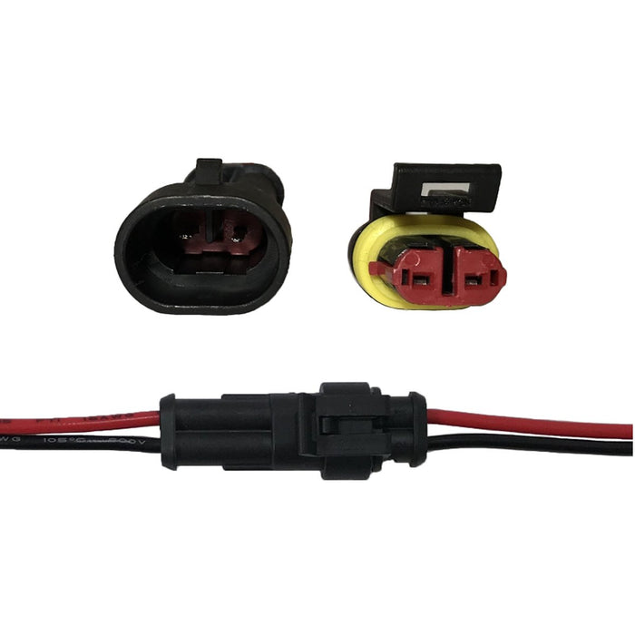 The Install Bay IBWTH12 12 Gauge 2C Plug in Water Resistant Connectors - Each