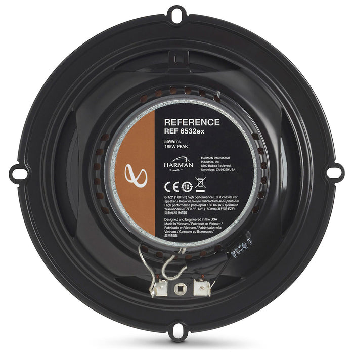 Infinity Reference REF6532EX 6-1/2" 165 Watts Peak 3.0 Ohms Shallow-Mount Coaxial Speakers