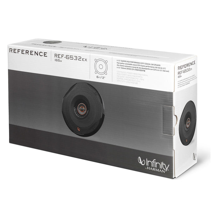 Infinity Reference REF6532EX 6-1/2" 165 Watts Peak 3.0 Ohms Shallow-Mount Coaxial Speakers