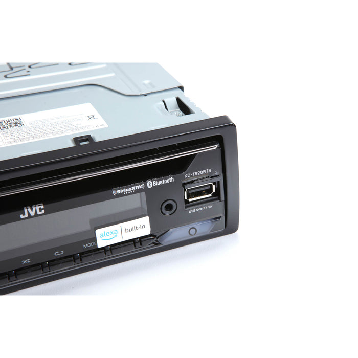 JVC KD-T920BTS Single DIN CD Receiver Apple CarPlay Amazon Alexa Bluetooth USB AM/FM Car Stereo