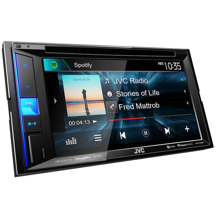 JVC KW-V25BT 6.2" WVGA Touchscreen Bluetooth Apple Android AM/FM USB/CD/DVD Multimedia Receiver