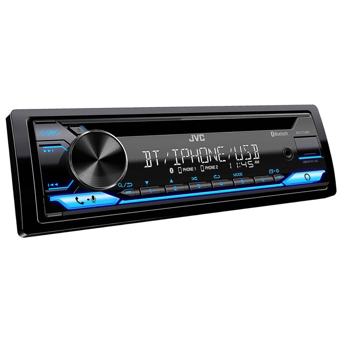 JVC KD-T710BT Single Din In-Dash Digital Am/Fm/Cd/BT/USB Receiver w/ Alexa & Spotify