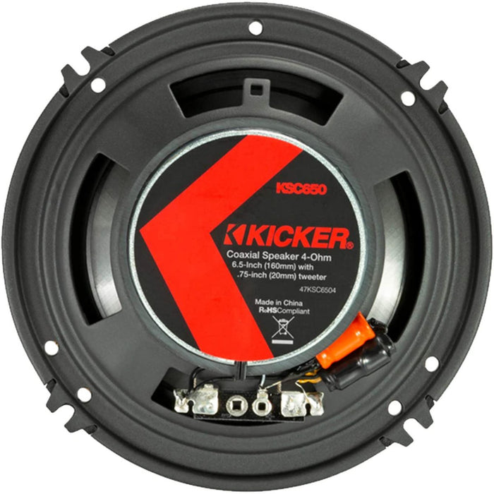 Kicker 47KSC6504 KS Series 6.5" 2-way 200W Max Power Car Speakers (Pair)