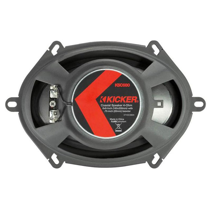 Kicker 47KSC6804 KS Series 6"x8" 2-way 150W Max Power Car Speakers (Pair)