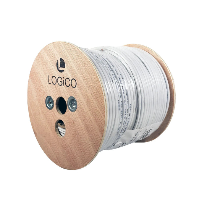 Logico SWC1602WH-500 In Wall Audio Speaker Cable Wire 16/2 Gauge/AWG OFC  500ft