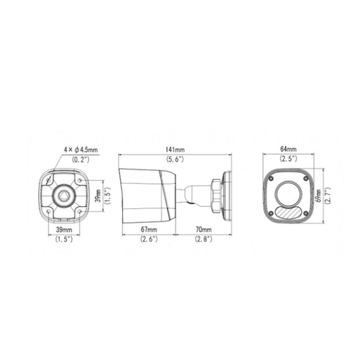LTS VSIP8182W-28 8mp 4K IP67 IR LED Mini Fixed Bullet Network Camera