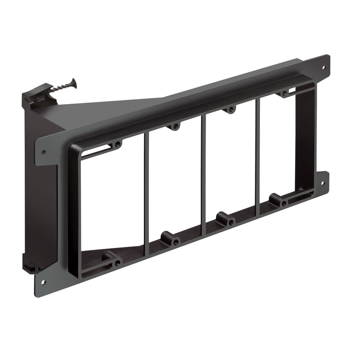 Arlington Industries LVS4 4-Gang Screw On Low Voltage Mounting Bracket for New Construction