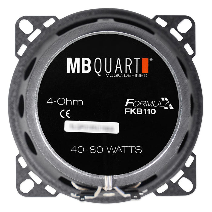 MB Quart FKB110 4" 2-Way 160 Watts Max Power 4 Ohms Coaxial Speakers (Pair)