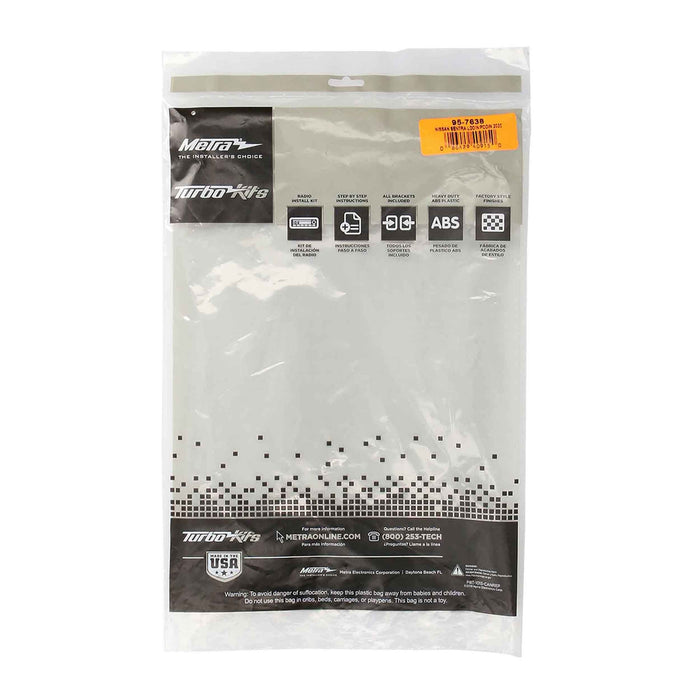 Metra 95-7638 Double DIN Dash Kit for Nissan Sentra 2020-Up (Gloss Black)