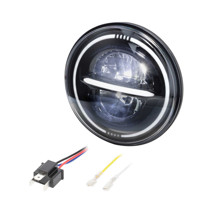 Metra BC-709B 7" Reflector Headlight with Full Halo Universal Motorcycle Headlight