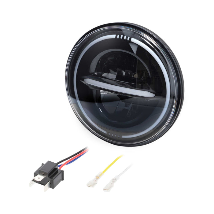 Metra BC-709B 7" Reflector Headlight with Full Halo Universal Motorcycle Headlight