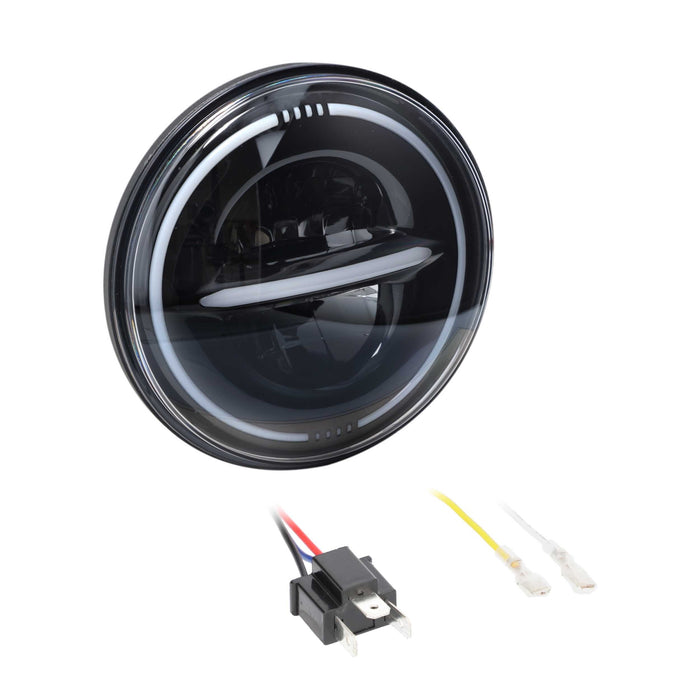 Metra BC-709B 7" Reflector Headlight with Full Halo Universal Motorcycle Headlight