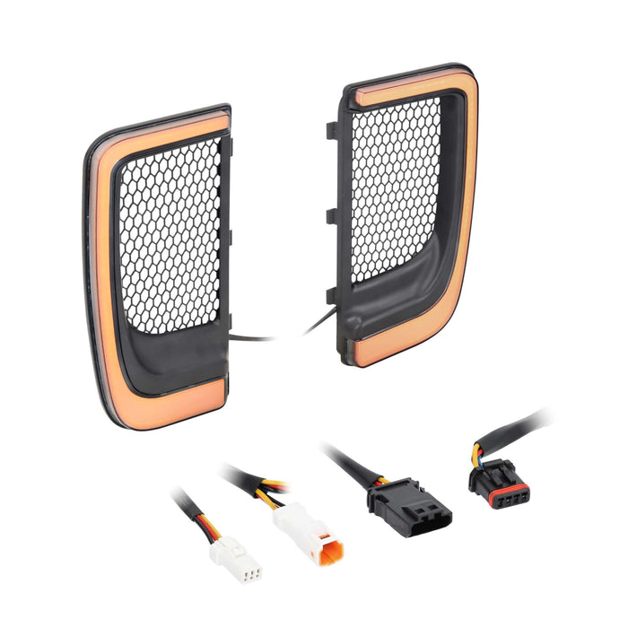 Metra BC-HDVL-HD2 Lower Fairing Grill Lights for Harley Davidson Touring Models w/ Hard bags 2014-Up