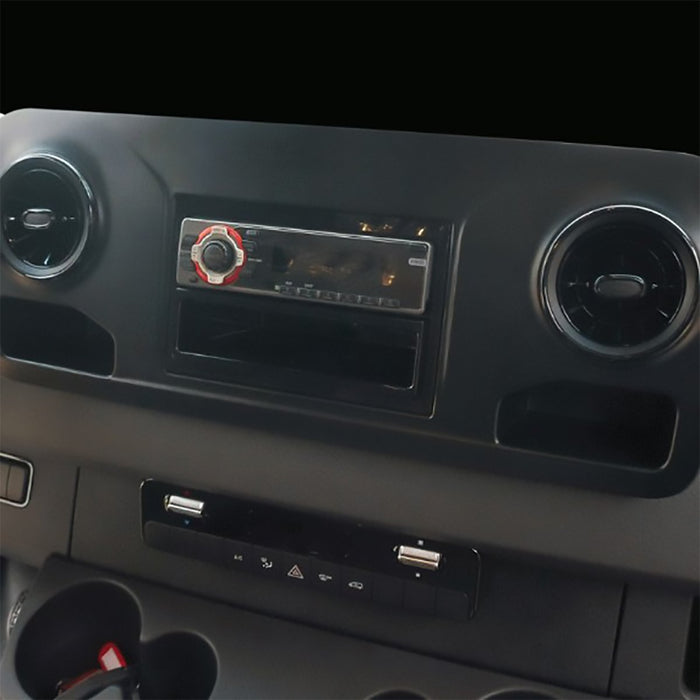 Metra 99-8731 Single DIN Dash Kit Fits Select 2019-up Mercedes-Benz Sprinter Vehicles- Gloss Black