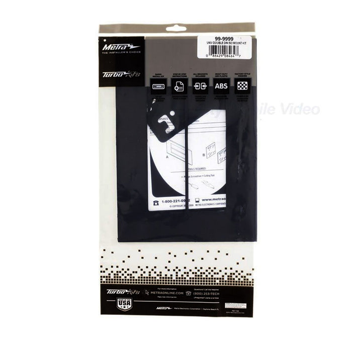 Metra 99-9999 Universal ISO Trim Mount Kit for Double DIN Radio Installation -Black