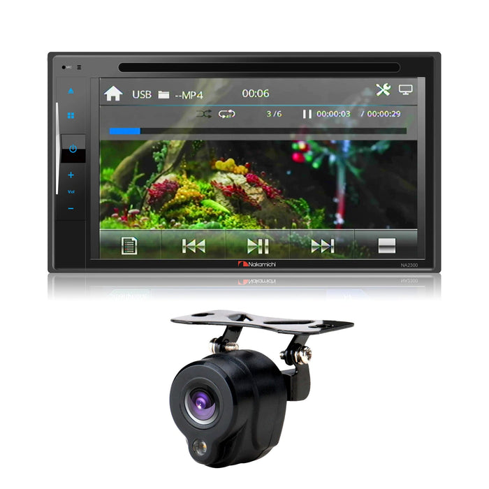 Nakamichi NA2300 6.2" Touchscreen Multi-Media Receiver CD/DVD with NC5L backup camera