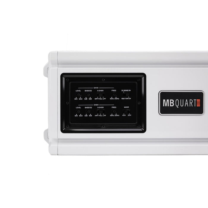 MB Quart NA3-560.4 Class SQ 4-Channel Marine Audio Amplifier 70 Watts RMS x 4- Silver