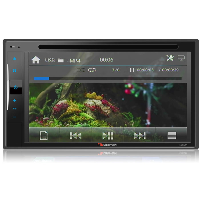 Nakamichi NA2300 6.2" Touchscreen Multi-Media Receiver CD/DVD with NC5L backup camera