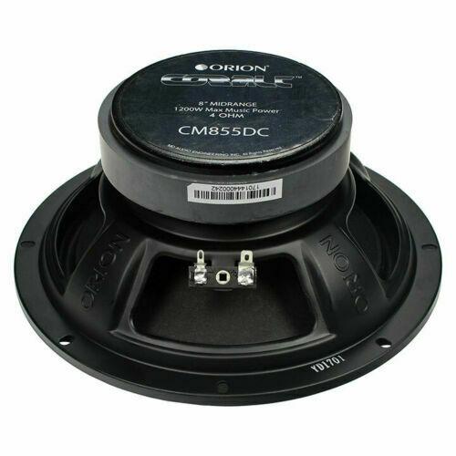ORION CM855DC 8" Midrange Speakers 1200 Watts Max Power 4 Ohms Car Audio