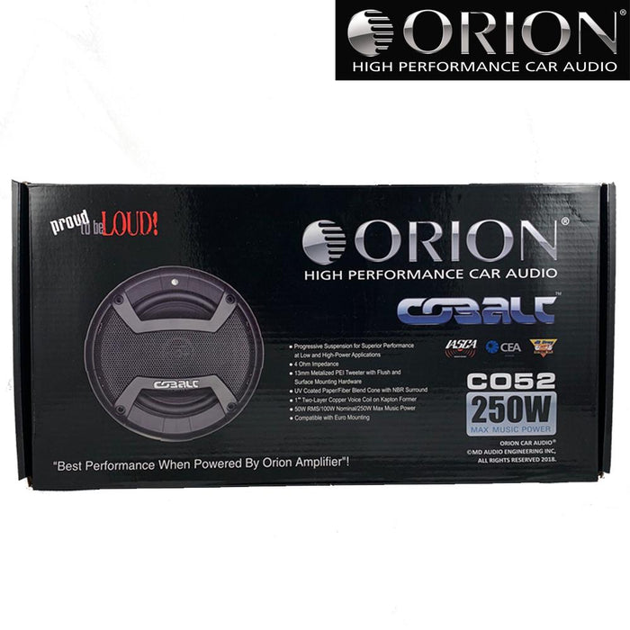 Orion CO52 5.25" 250W Max 2 Way Cobalt Series Car Audio Coaxial Speakers CO52.2