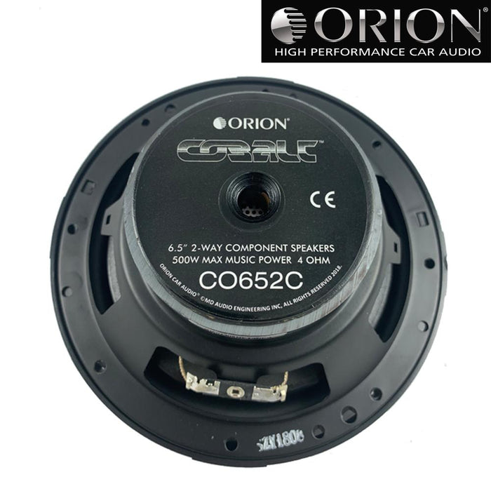 Orion CO652C 6.5" 2-Way 500 Watt 4ohm Cobalt Series Car Audio Component Speakers