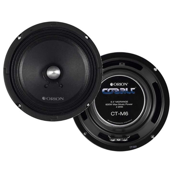 Orion Cobalt Series CT-M6 6.5" 600 Watts Max High Efficiency 4-Ohm Midrange Speakers
