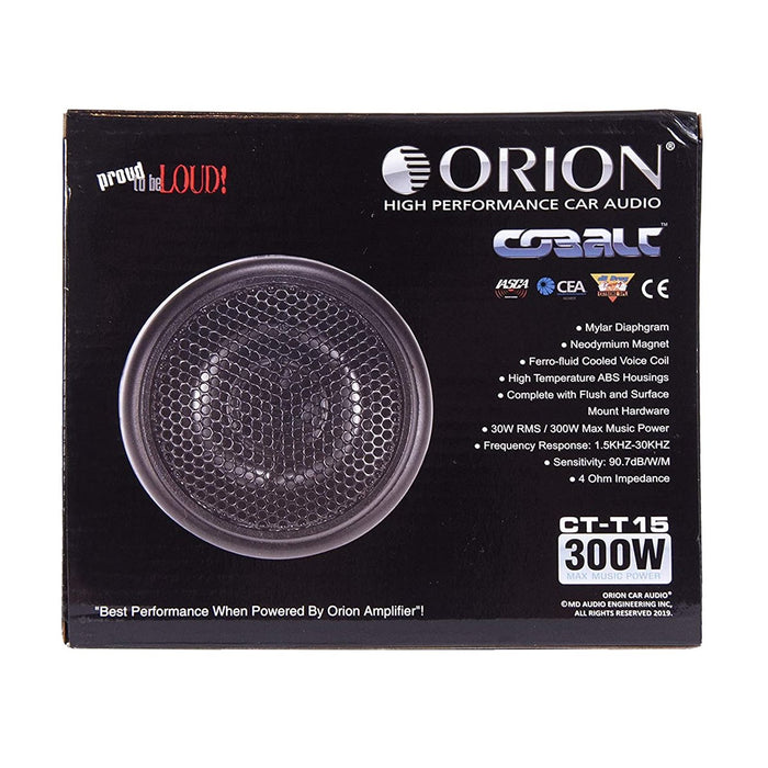 Orion CT-T15 Cobalt Series 300 Watts Max Power Car Audio Tweeters