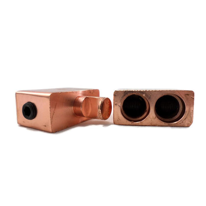 Orion W10-2X0-CCBL Wired Converter 1 Male 0 Gauge to 2 Female 0 Gauge Red Copper Block (Pair)