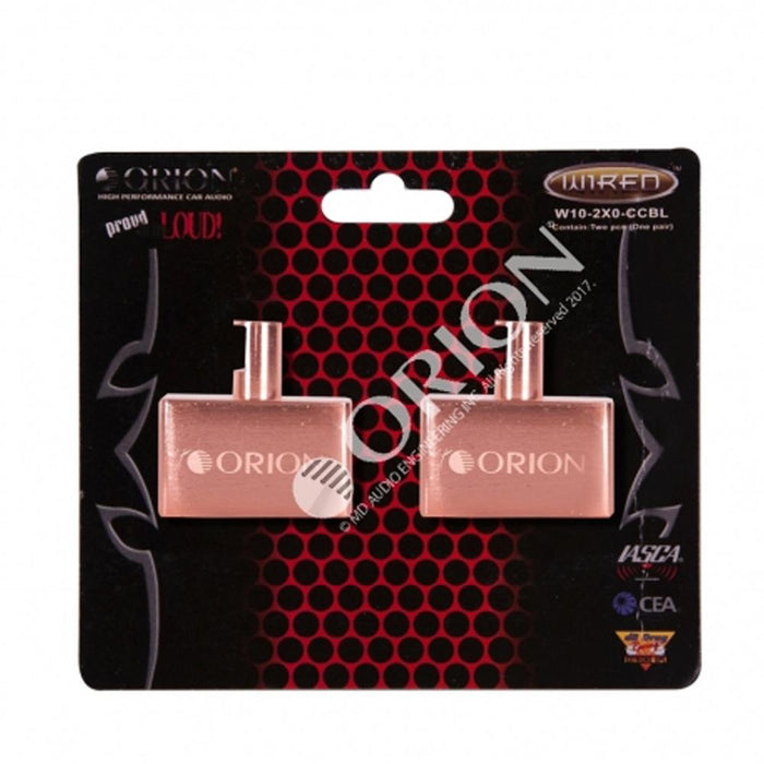 Orion W10-2X0-CCBL Wired Converter 1 Male 0 Gauge to 2 Female 0 Gauge Red Copper Block (Pair)