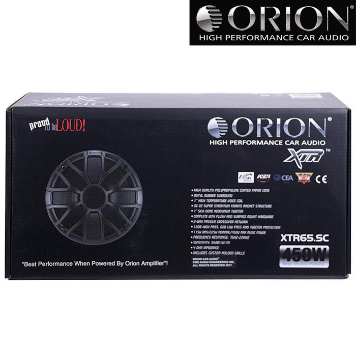 Orion XTR65.SC 6.5" 4 Ohm 450W Max Full Range Car Audio Speaker Component System