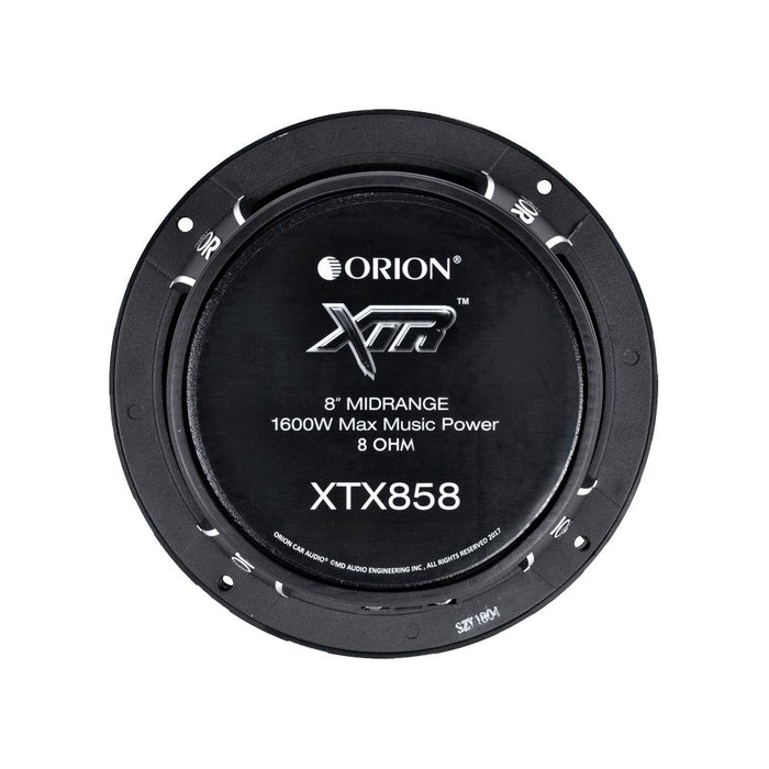Orion XTX858 8" 1600 Watts Mid Range Bass Loud 8 Ohm Car Audio Speakers - Pair