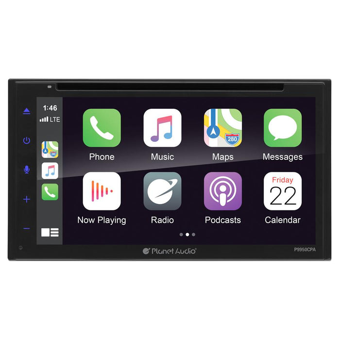 Planet Audio P9950CPA Double-DIN Android Auto DVD Player 6.75" Touchscreen