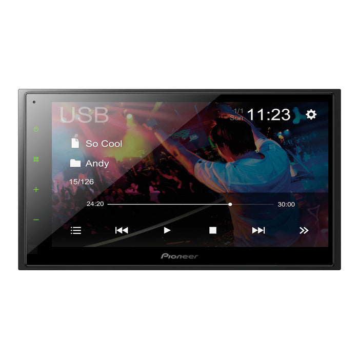 Pioneer DMH-341EX 6.8" Capacitive Touchscreen Digital Media Receiver Bluetooth Amazon Alexa Siri